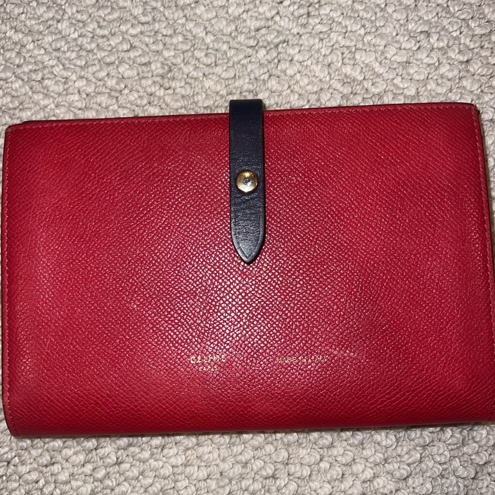 Celine large strap bifold wallet collection by Phoebe Philo